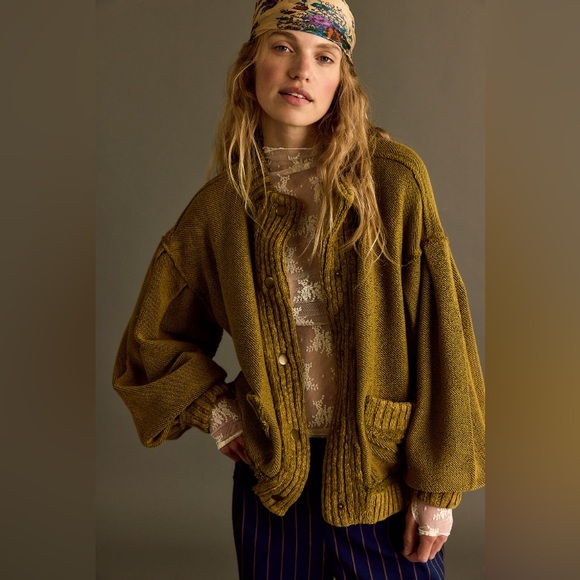 We The Free Sweaters - NWT FREE PEOPLE WE THE FREE Cute In This Cardi | Fir Green/Moss MSRP $168 Size S